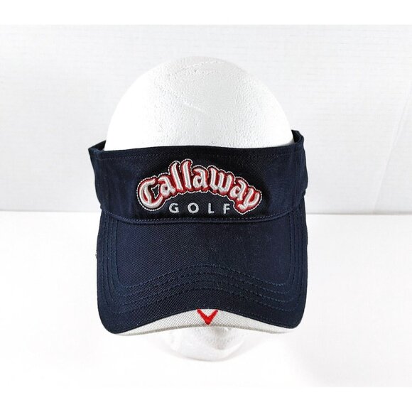 Callaway Golf Hat Sun Visor Blue Hook & Loop Adjustable - Picture 1 of 5
